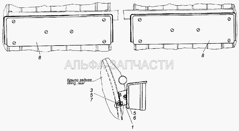 6520-3716002 Установка задних фонарей (А24-10 Лампа) 